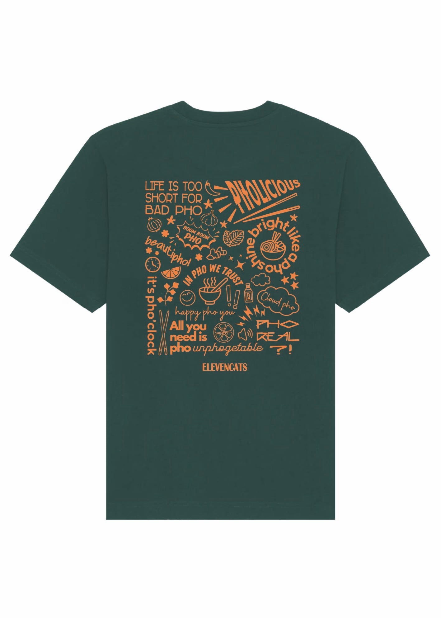 Pho Lover Tee Grün Backprint